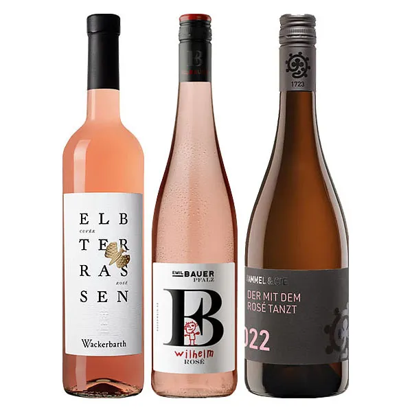 TASTING-PAKET ROSÉ TROCKEN Schloss Wackerbarth + Weingut Emil Bauer + Weingut Hammel 3x0,75L