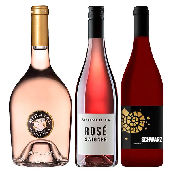 TASTING-PAKET ROSÉ PREMIUM Miraval + Weingut Markus Schneider + Weingut Martin Schwarz 3x0,75L