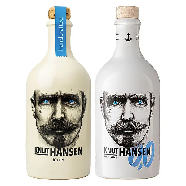 KNUT-HANSEN-PAKET Dry Gin 0,5L 42% vol + 0,0% Alkoholfrei 0,5L