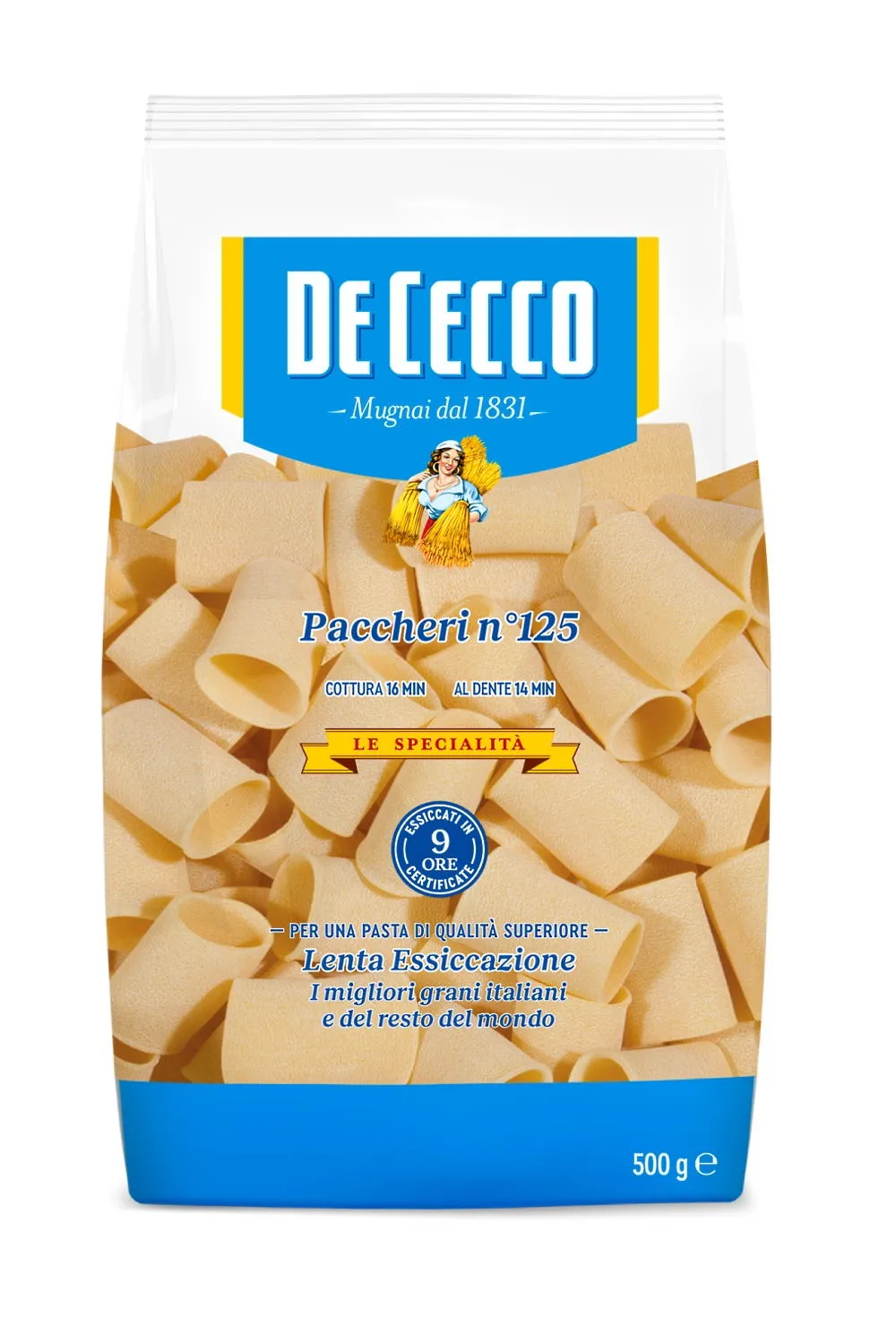 Paccheri n.125 (12 x 500 g) De Cecco