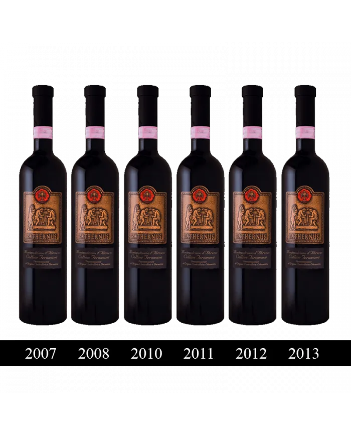 Verticale Pathernus Montepulciano d'Abruzzo Colline Teramane DOCG Riserva 2007 2008 2010 2011 2012 2013 - Cantina Cioti