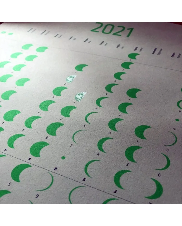Poster Calendario Lunare 2021 Dimensioni: 33x98 cm - Planeta