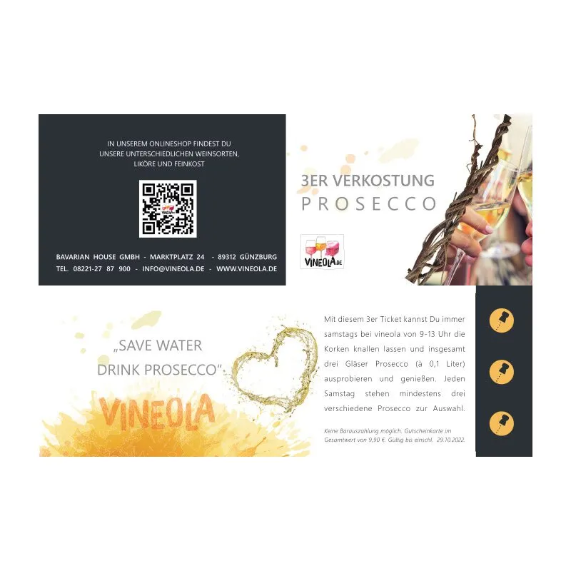Prosecco 3-er Verkostung Samstag
