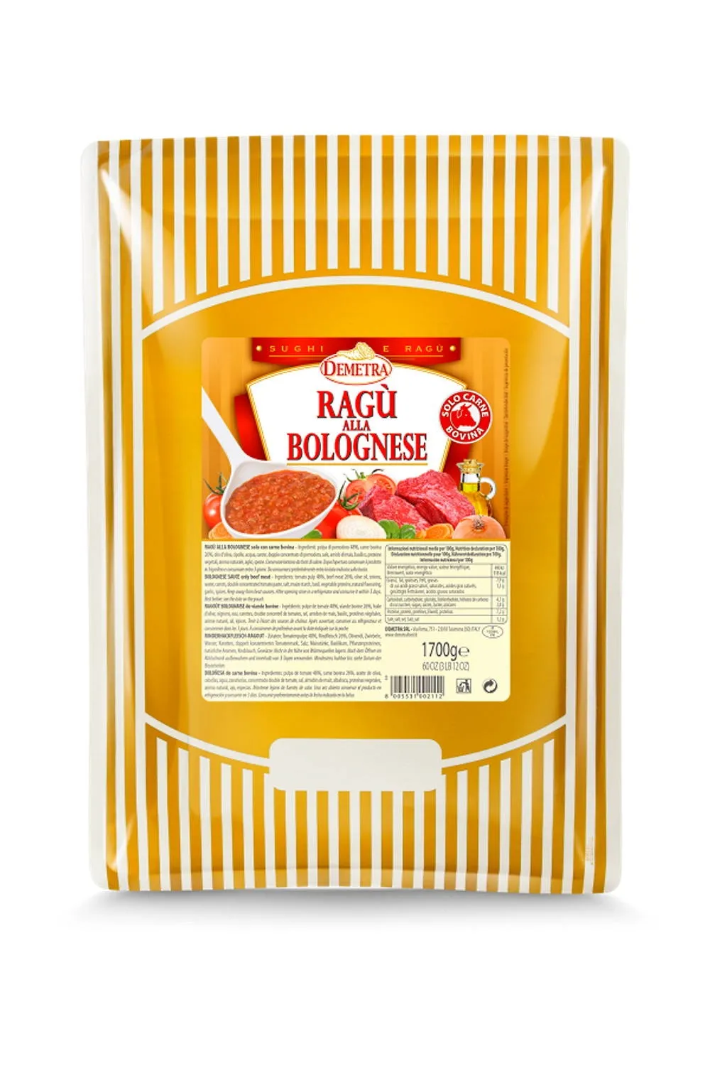 Ragu Bolognese - nur Rind 1700 g Demetra