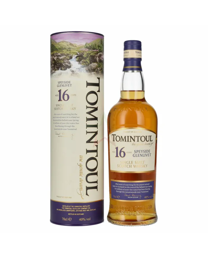 Scotch Whisky16 Years Old Single Malt Speyside Glenlivet - Tomintoul
