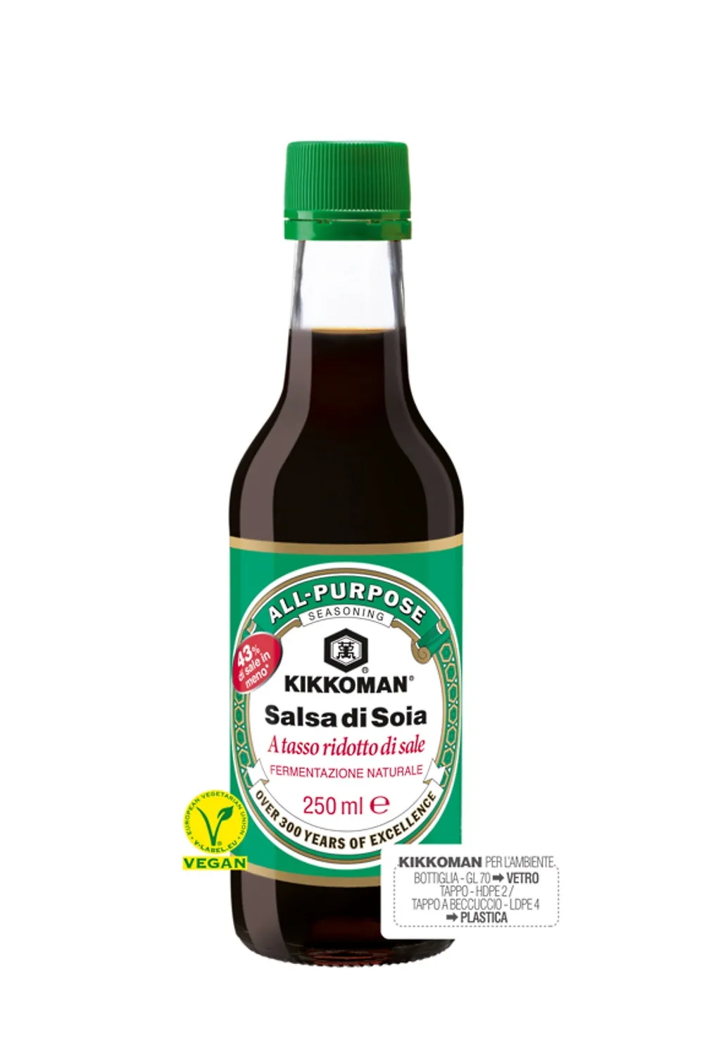 Soja Sauce mit weniger Salz 250 ml Kikkoman