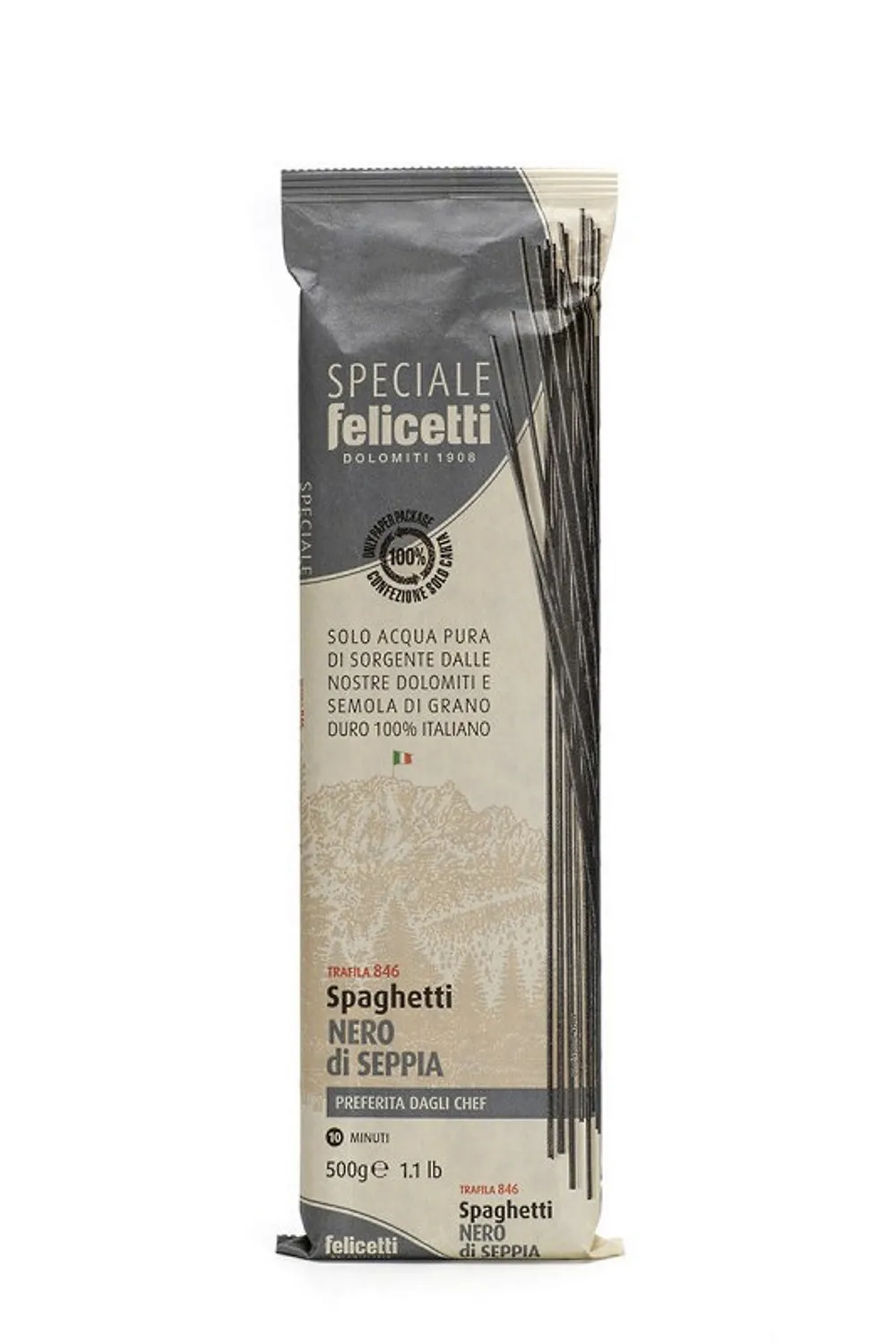 Spaghetti Nero di seppia Felicetti speciale (12 x 500g) Felicetti Pasta