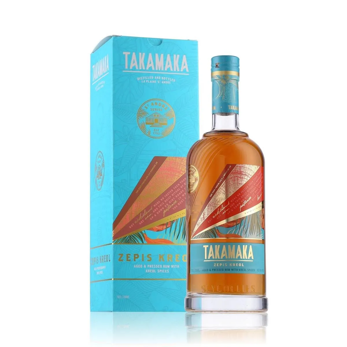 Takamaka St. Andre Zepis Kreol Rum 43% Vol. 0,7l in Geschenkbox