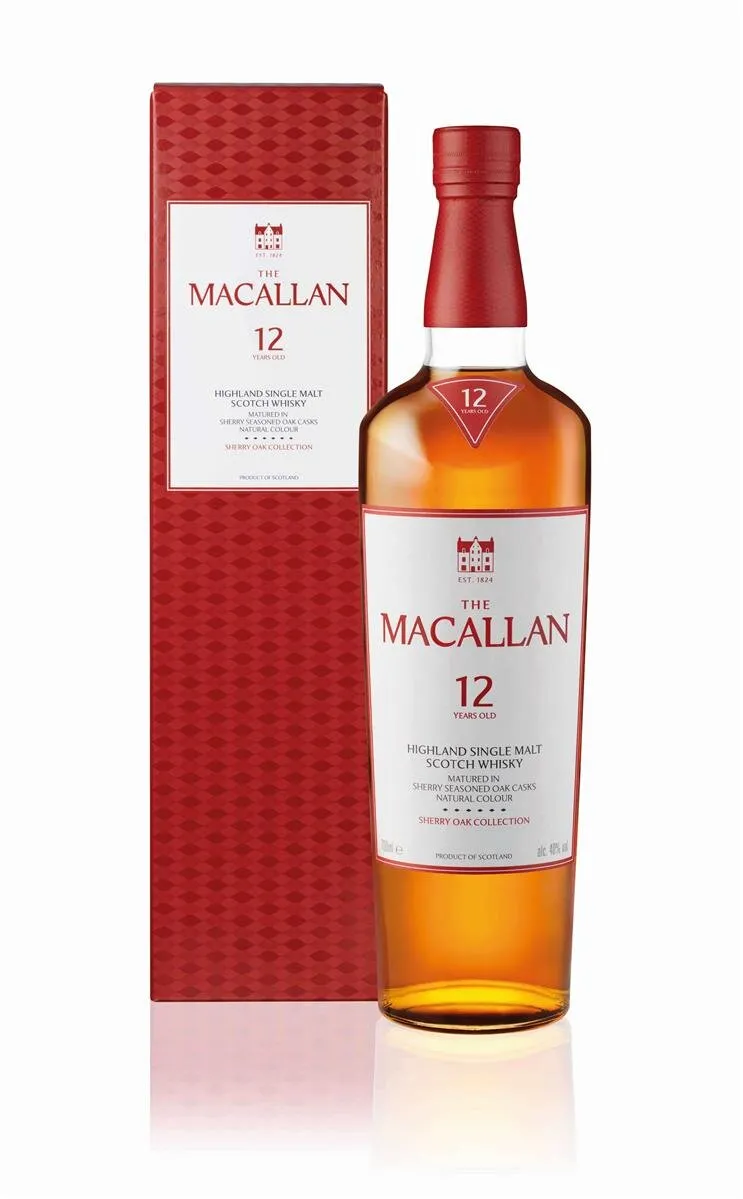 The Macallan 12 Years Sherry Oak Cask Whisky 40% Vol. 0,7l in Geschenkbox