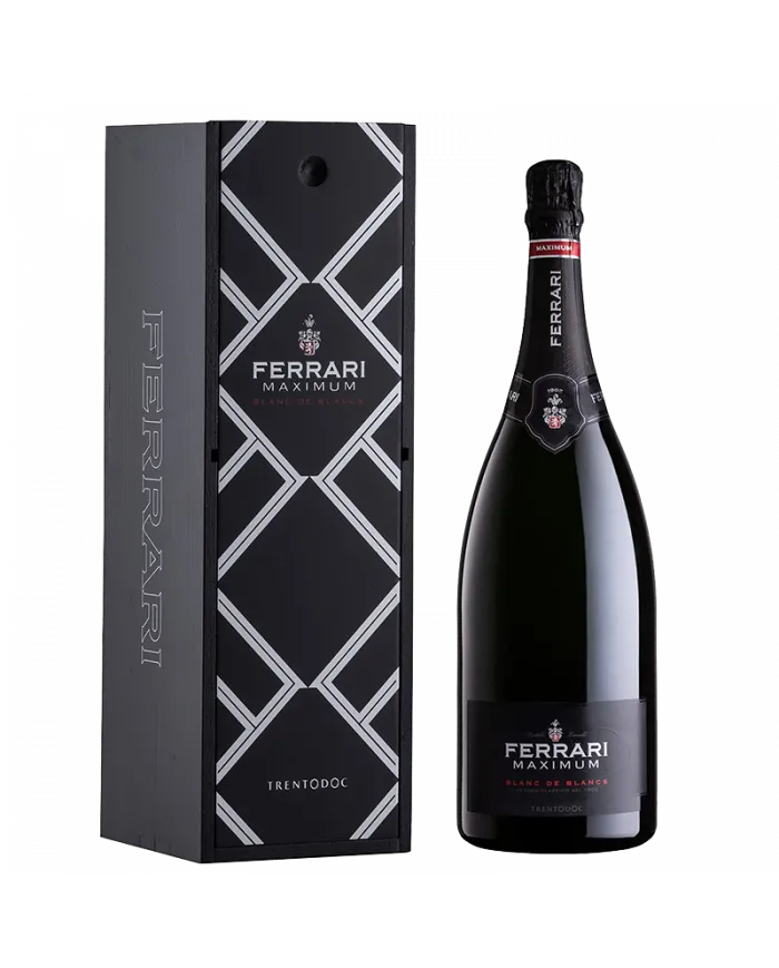 Trento DOC Maximum Blanc de Blancs Magnum cassetta legno - Ferrari
