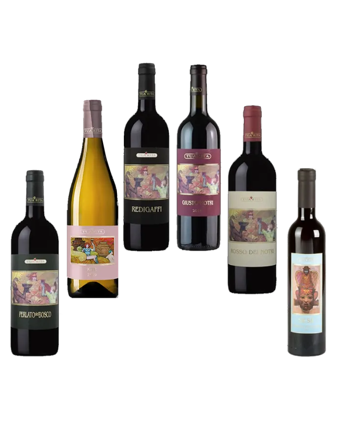 Tua Rita: Giusto di Notri - Redigaffi - Rosso dei Notri- Keir Ansonica - Perlato del Bosco Rosso - Sese Passito di Pantelleria