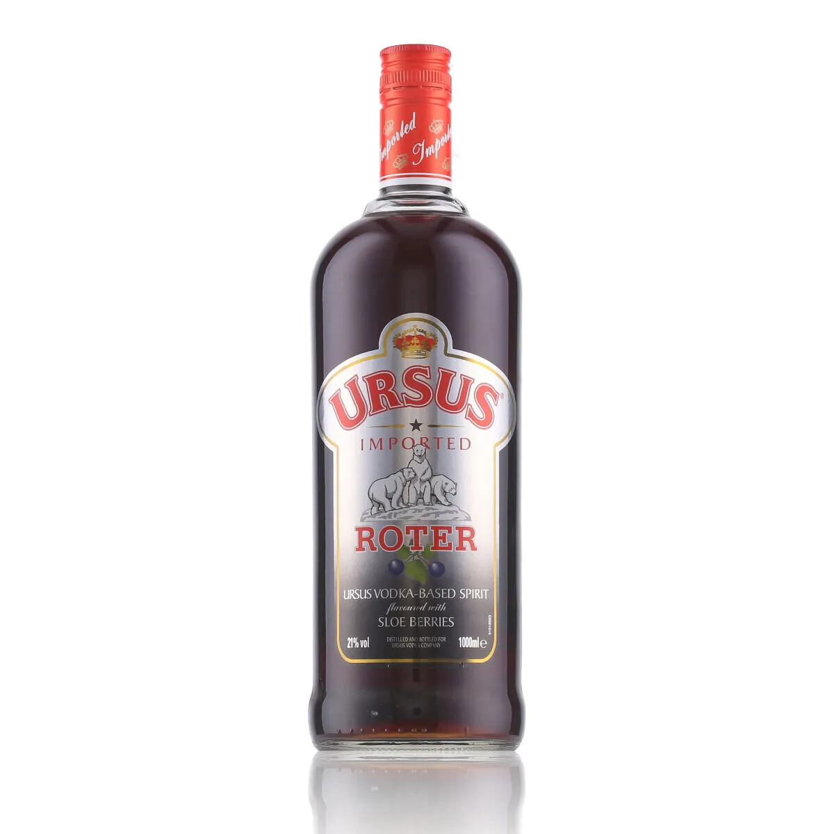 Ursus Roter Vodka-Likör Sloe Berries 21% Vol. 1l