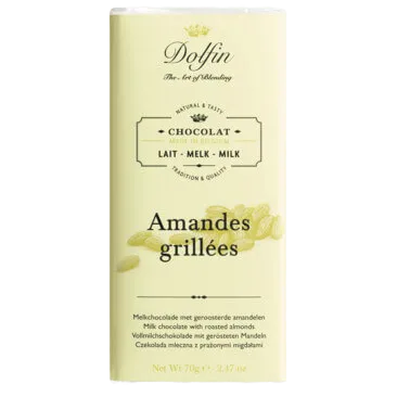 Dolfin Vollmilchschokolade mit gerösteten Mandeln