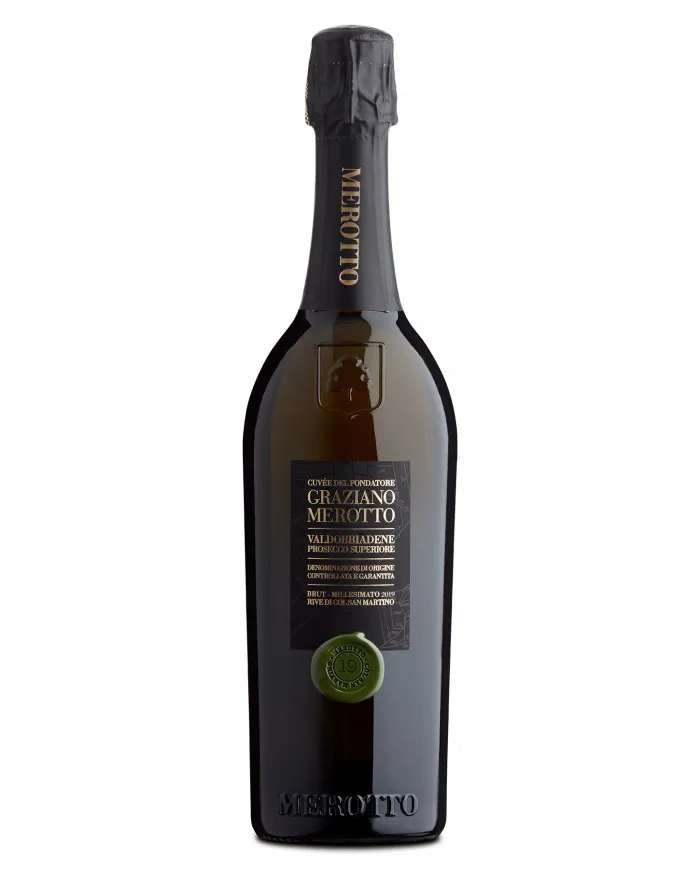 Valdobbiadene Prosecco Superiore Brut Cuvée del Fondatore Graziano Merotto Millesimato DOCG Merotto