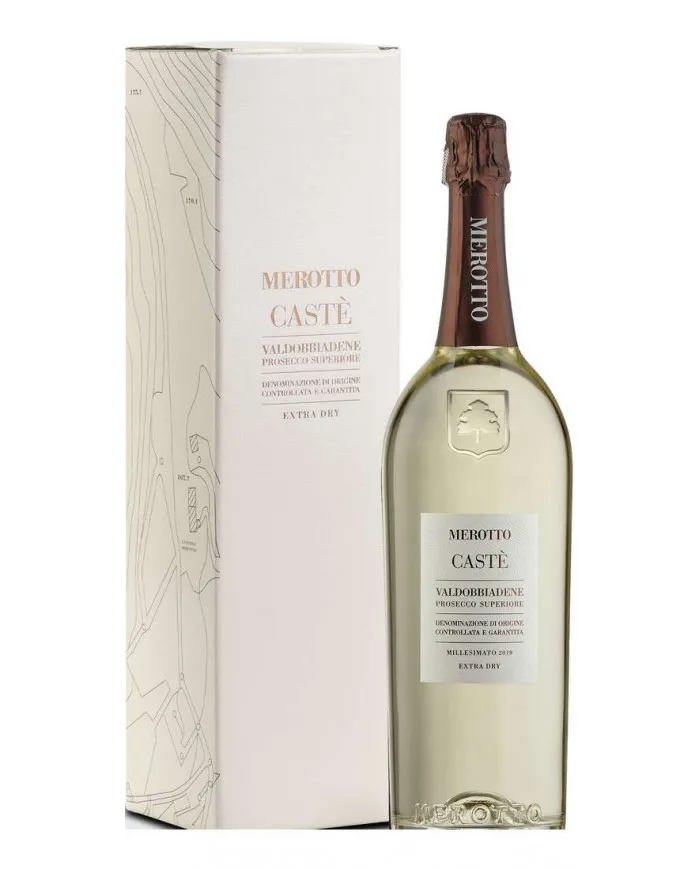 Valdobbiadene Prosecco Superiore Extra Dry Castè Millesimato DOCG Jeroboam Astucciato Merotto