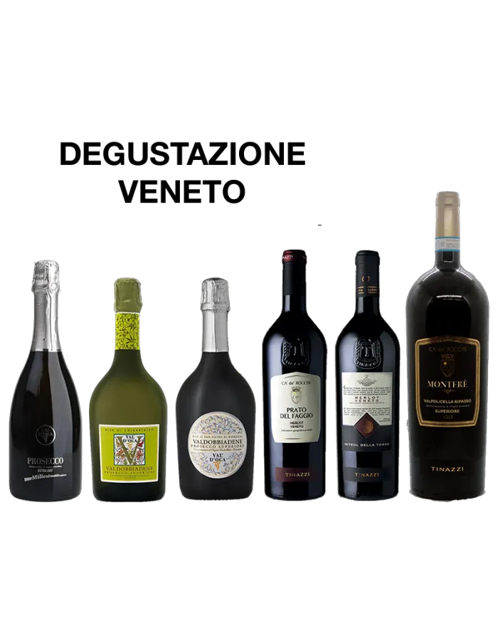 Veneto: Prosecco Val d'Oca - Valdobbiadene sup Rive di Colbertaldo - Prato del Faggio - Introl della Torre - Monterè Tinazzi