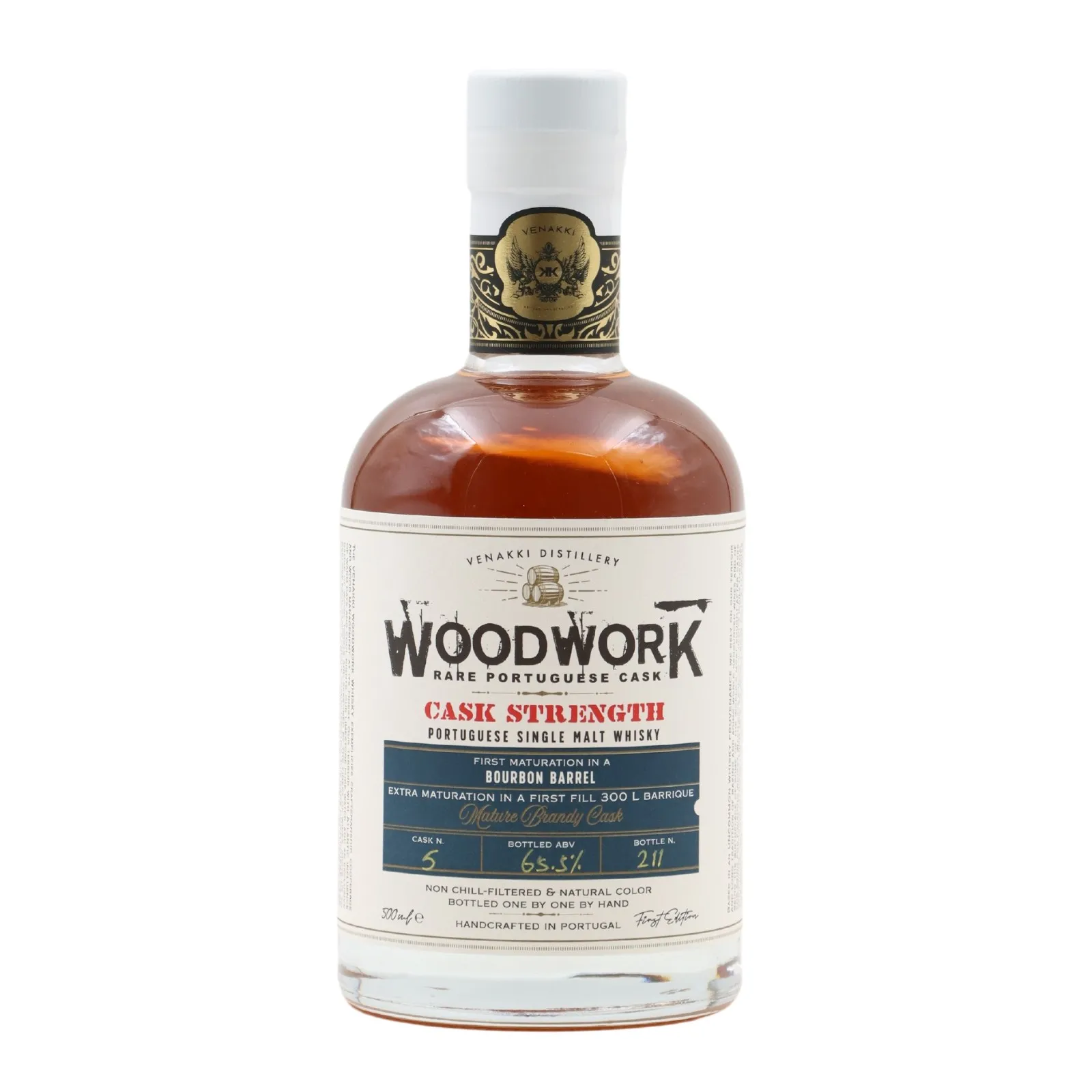 Woodwork Single Malte Brandy Cask Nº5 Whisky-500 ml
