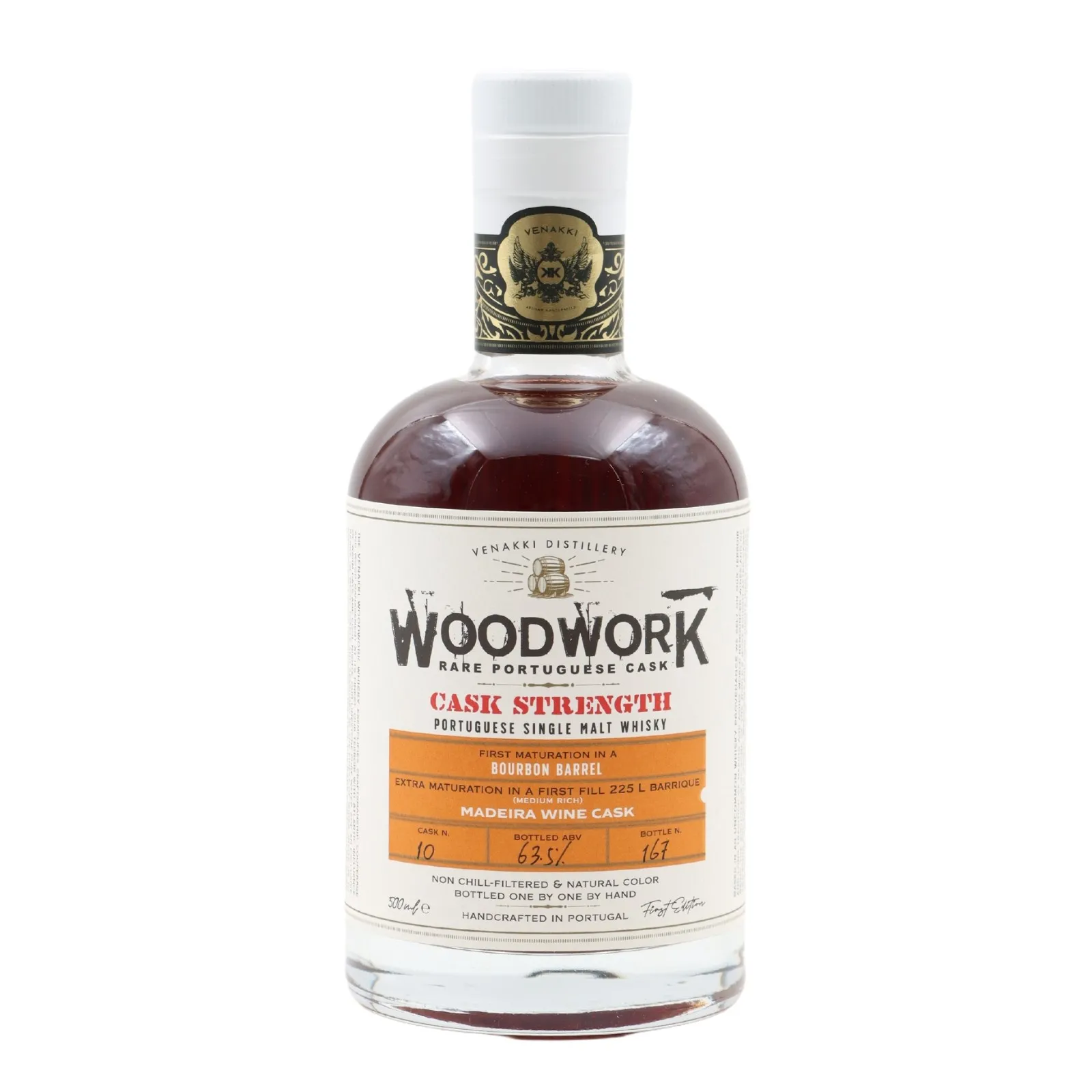 Woodwork Single Malte Madeira Wine Cask Nº10 Whisky-500 ml